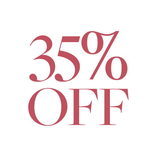Red text on a light background reads 35% OFF, indicating a thirty-five percent discount or sale.