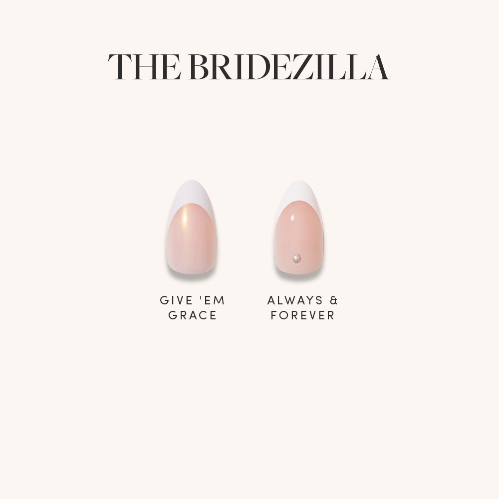 Pair of earrings with 'The Bridezilla' branding on a white background