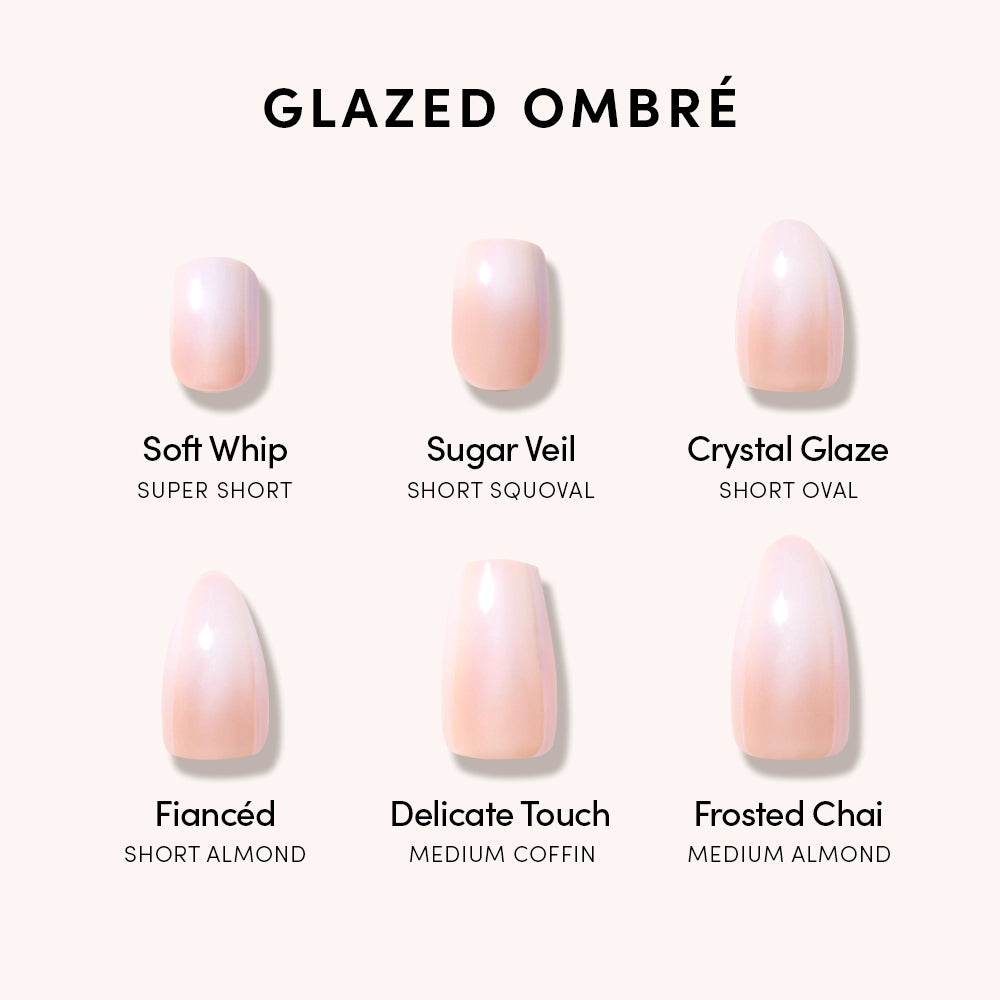 Delicate Touch by glamnetic: a set of medium coffin-shaped press-on nails. - Product image
