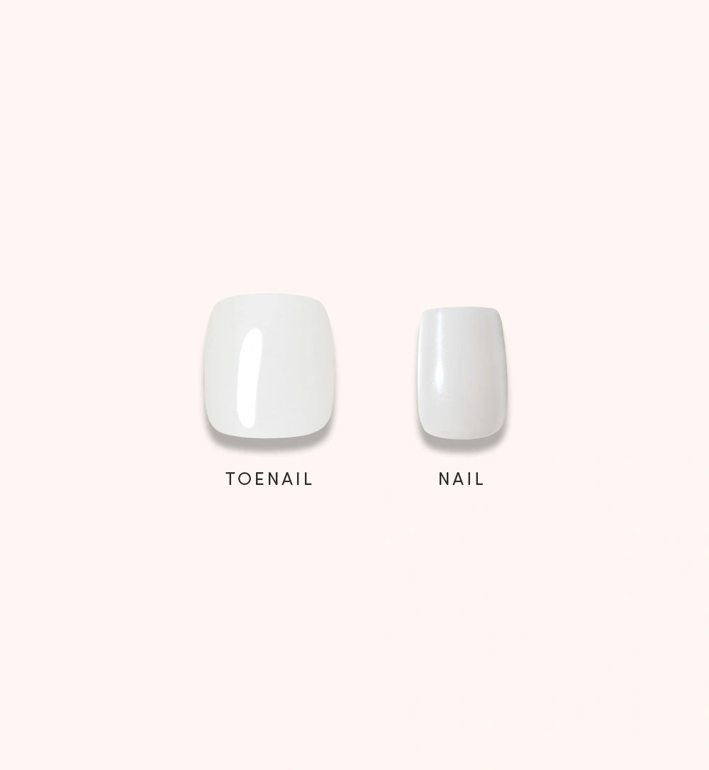 Pearly Glazed White Mani & Pedi Bundles