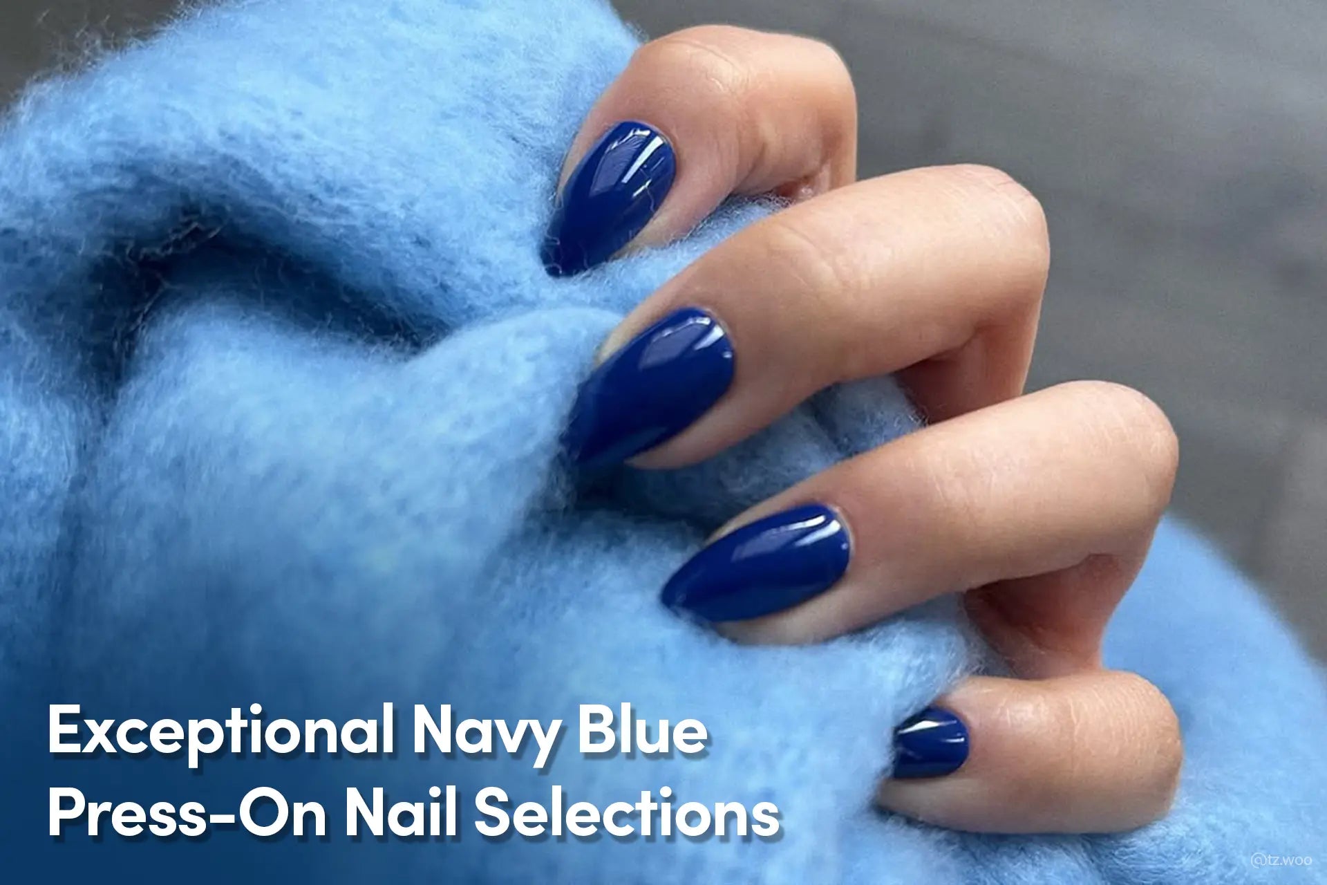Exceptional Navy Blue Press-On Nail Selections