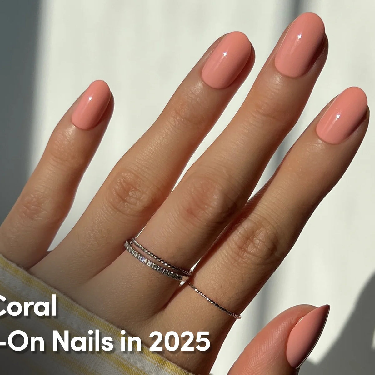 Las mejores uñas postizas color coral de 2025 - Glamnetic, image size:1200x1200