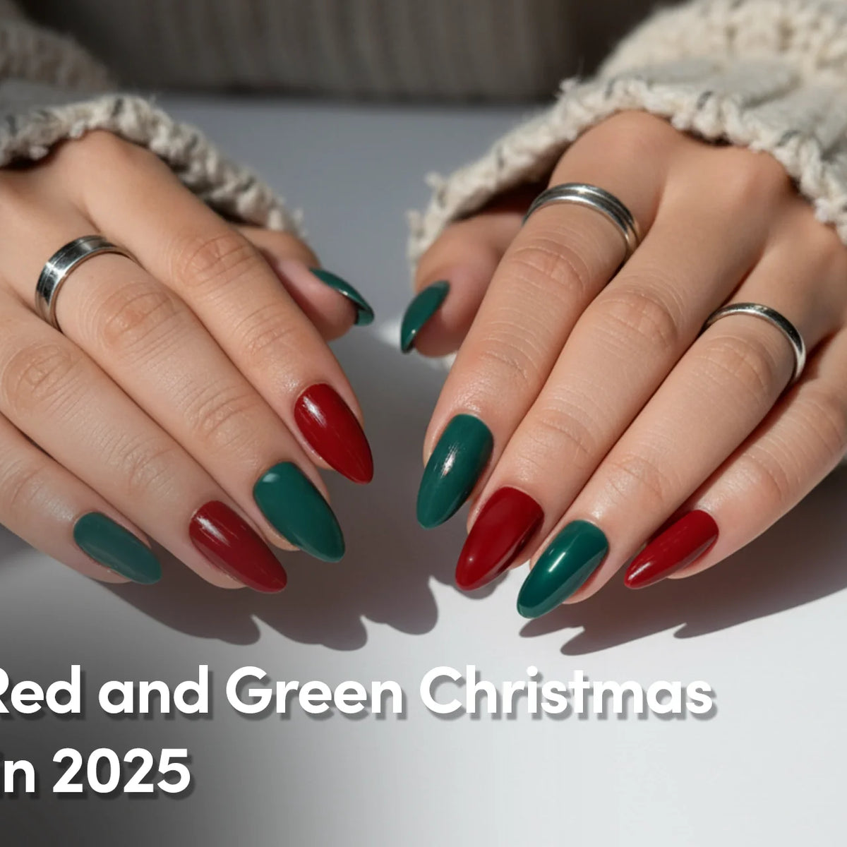 red nails with green dress Ferrari Red Nails with Forrest Green Dress