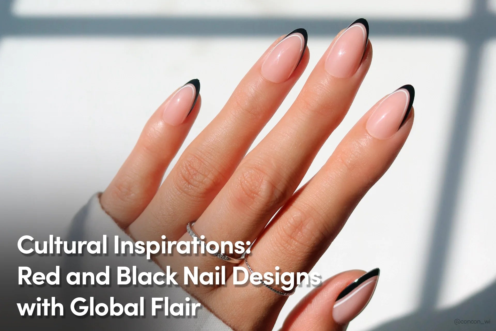 Cultural Inspirations: Red and Black Nail Designs with Global Flair