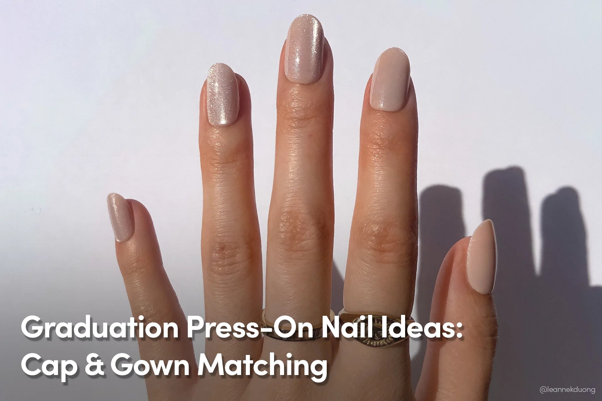 Graduation Press-On Nail Ideas: Cap & Gown Matching