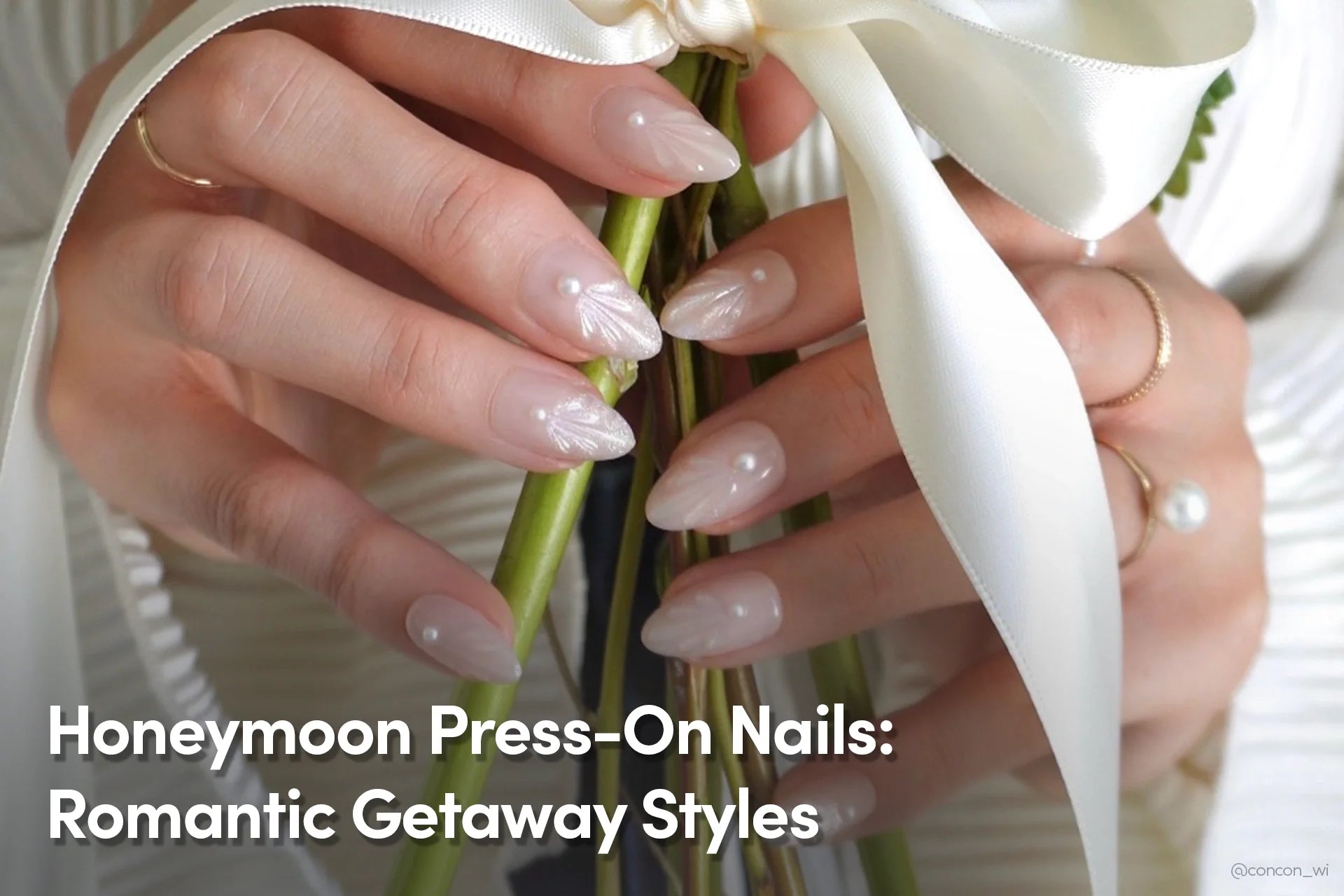 Honeymoon Press-On Nails: Romantic Getaway Styles