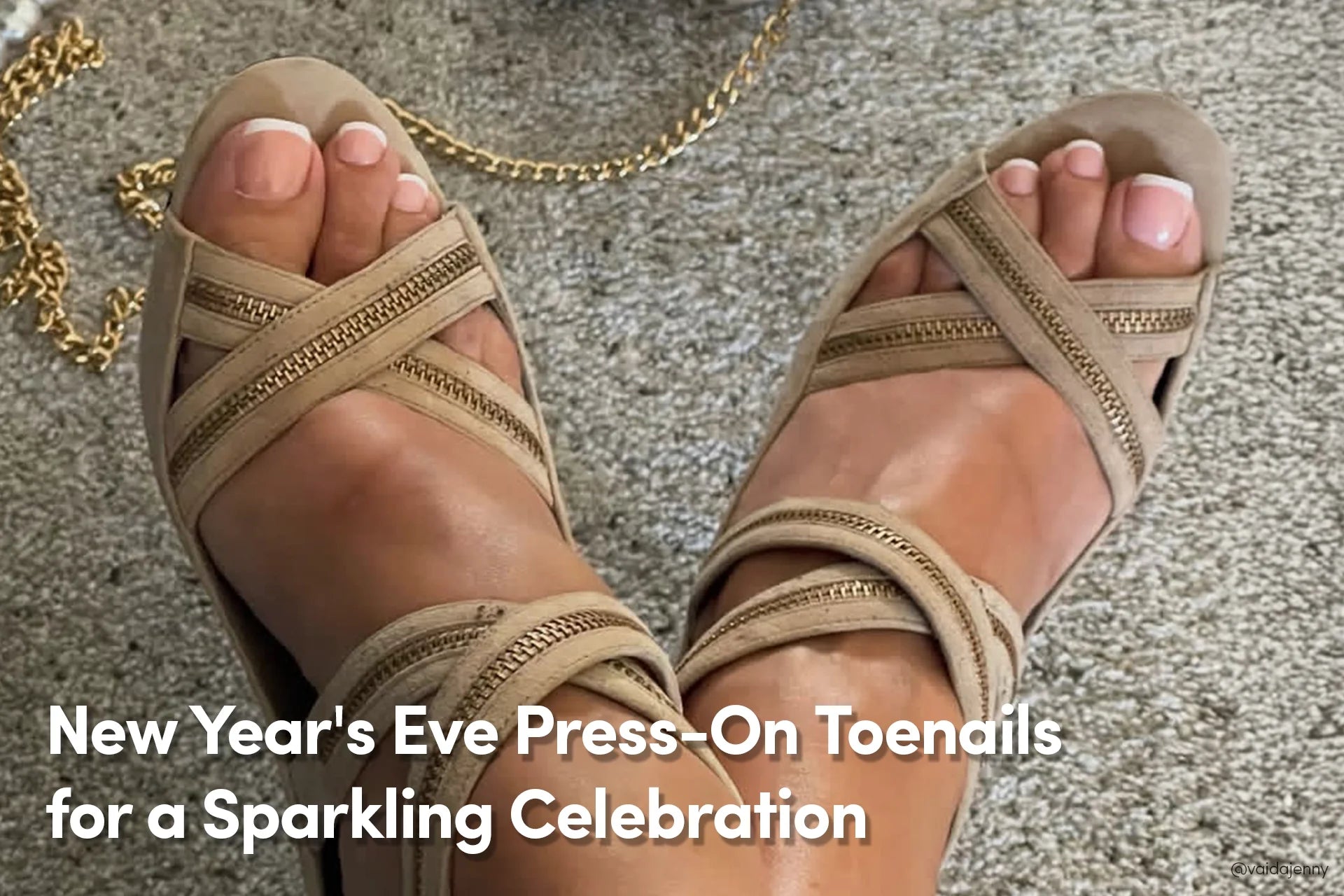 New Year's Eve Press-On Toenails for a Sparkling Celebration