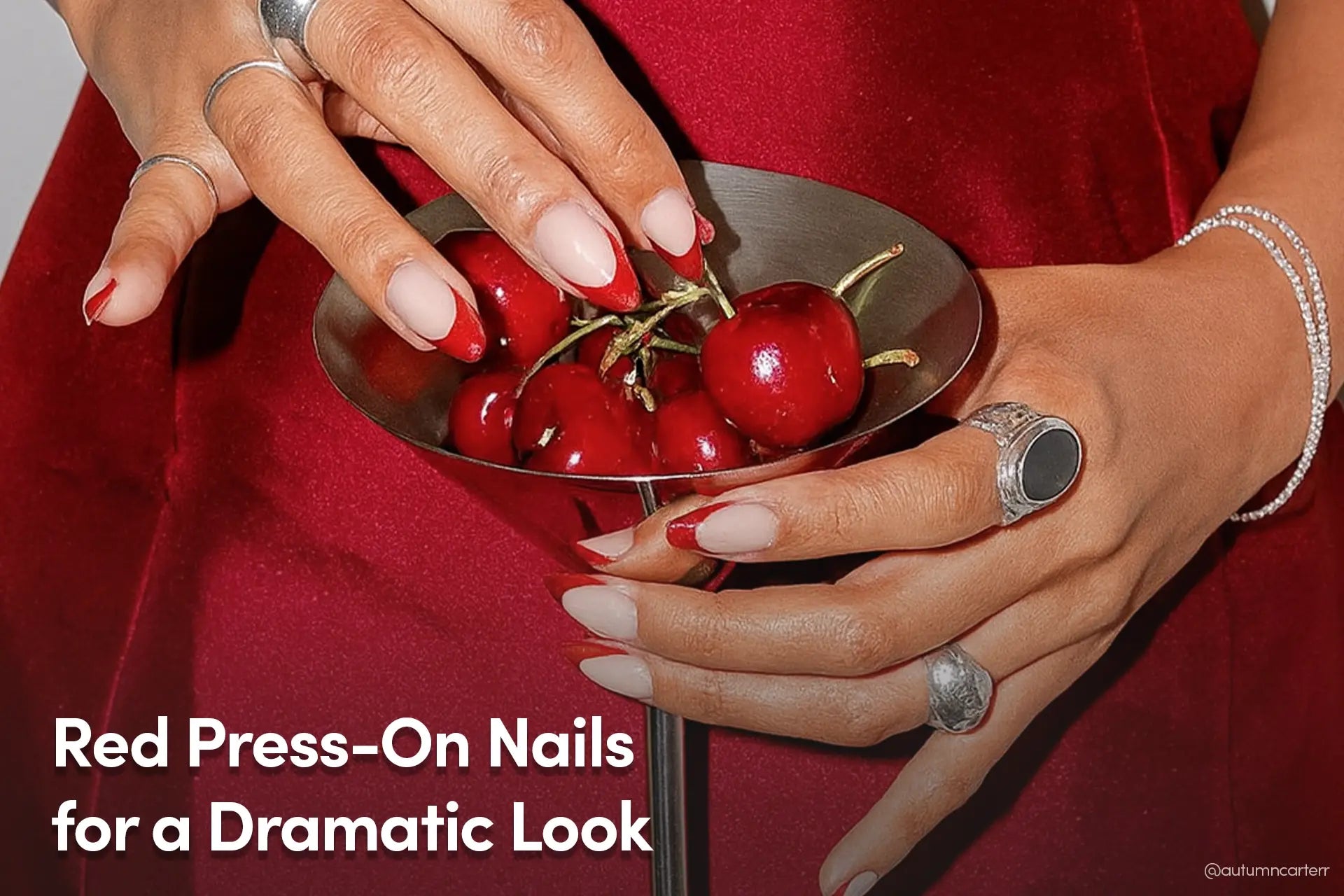 Red Press-On Nails for a Dramatic Look