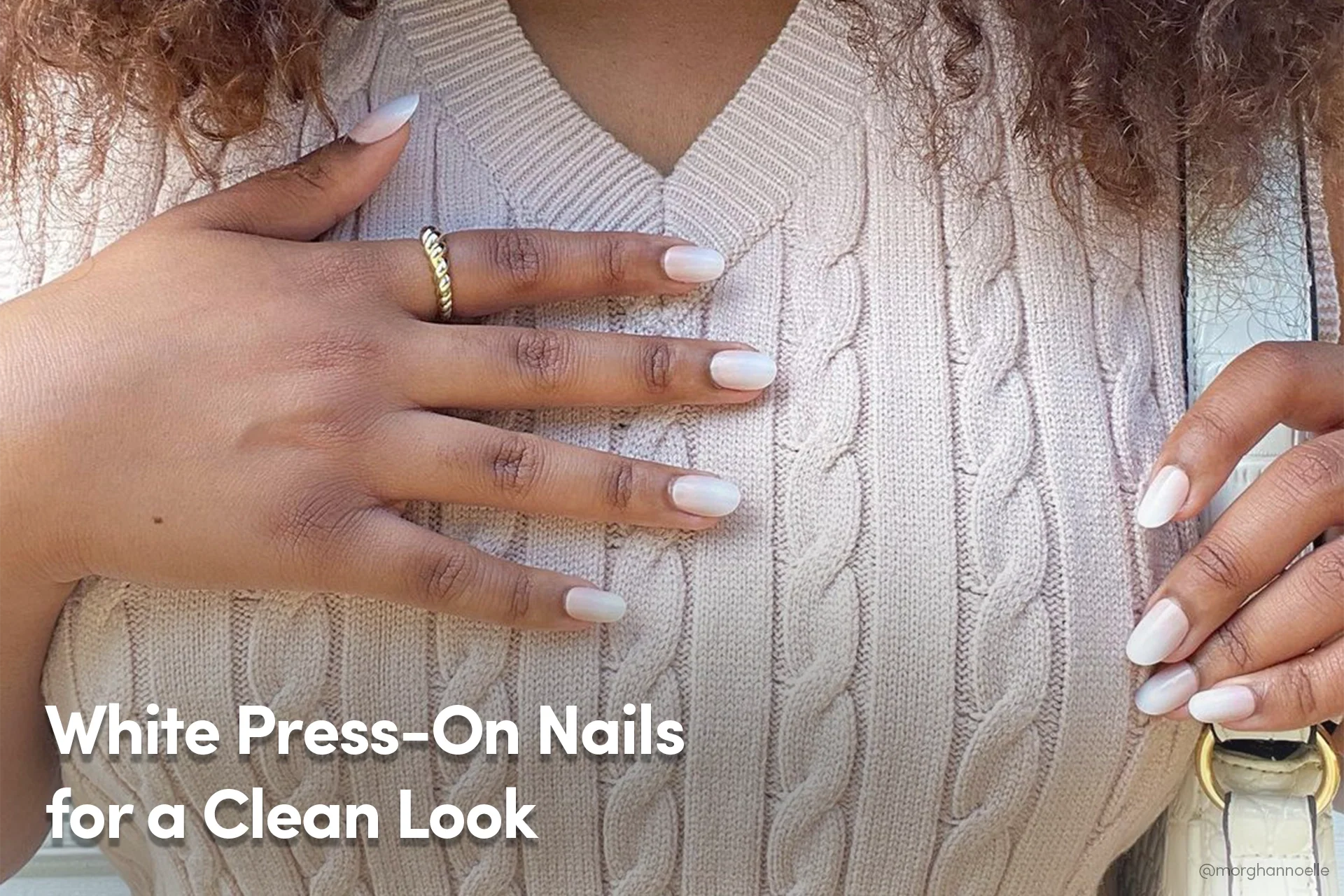 White Press-On Nails for a Clean Look