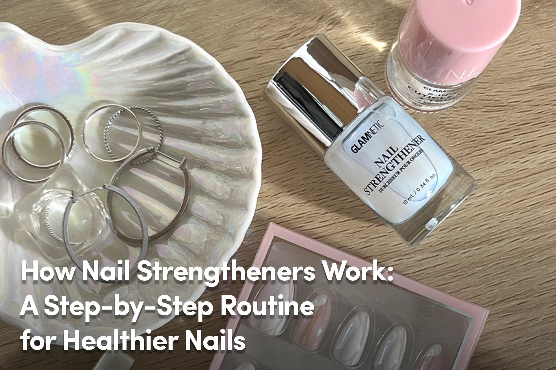 Press-On Nails strenghthener on a table