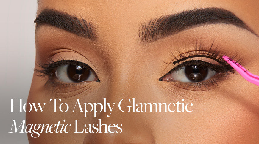Applying Glamnetic magnetic lashes