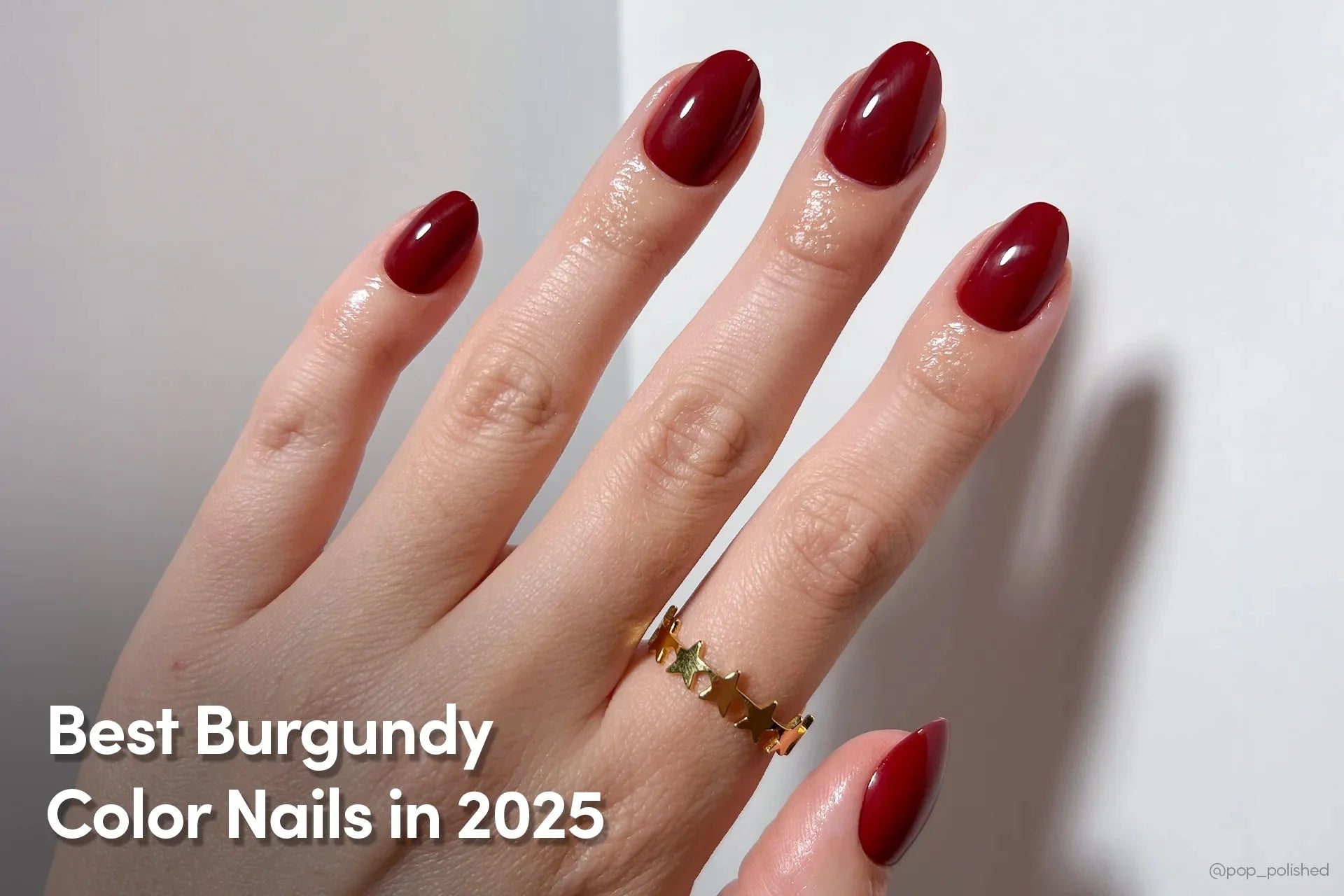 burgundy color press on nail 2025