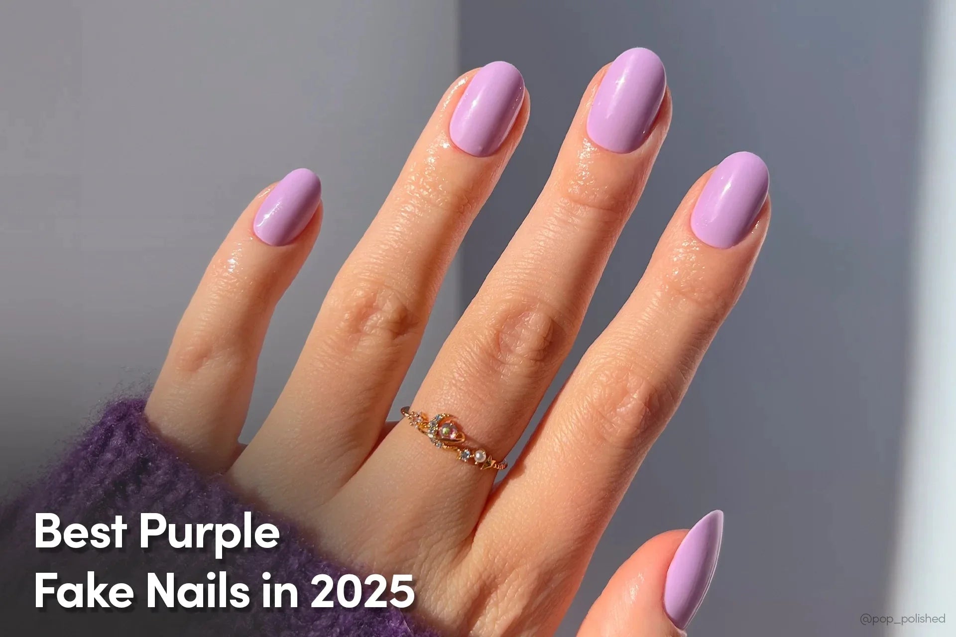 purple fake nails