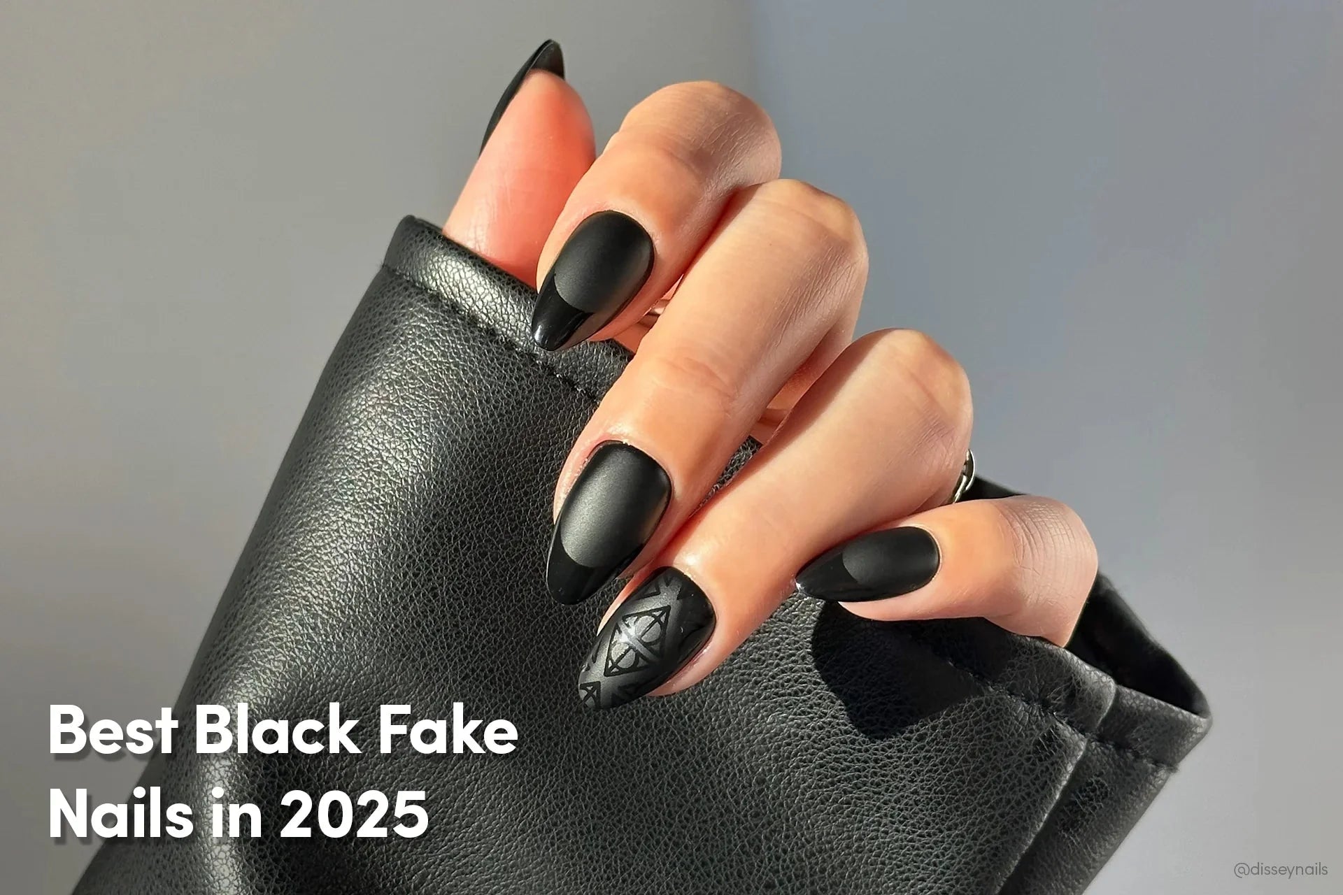 black fake nails