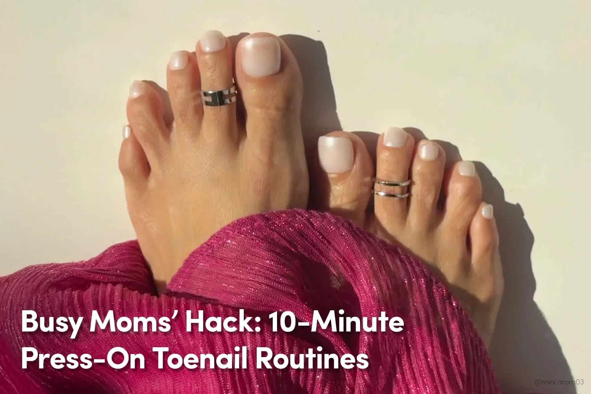 busy mom press-on toenail