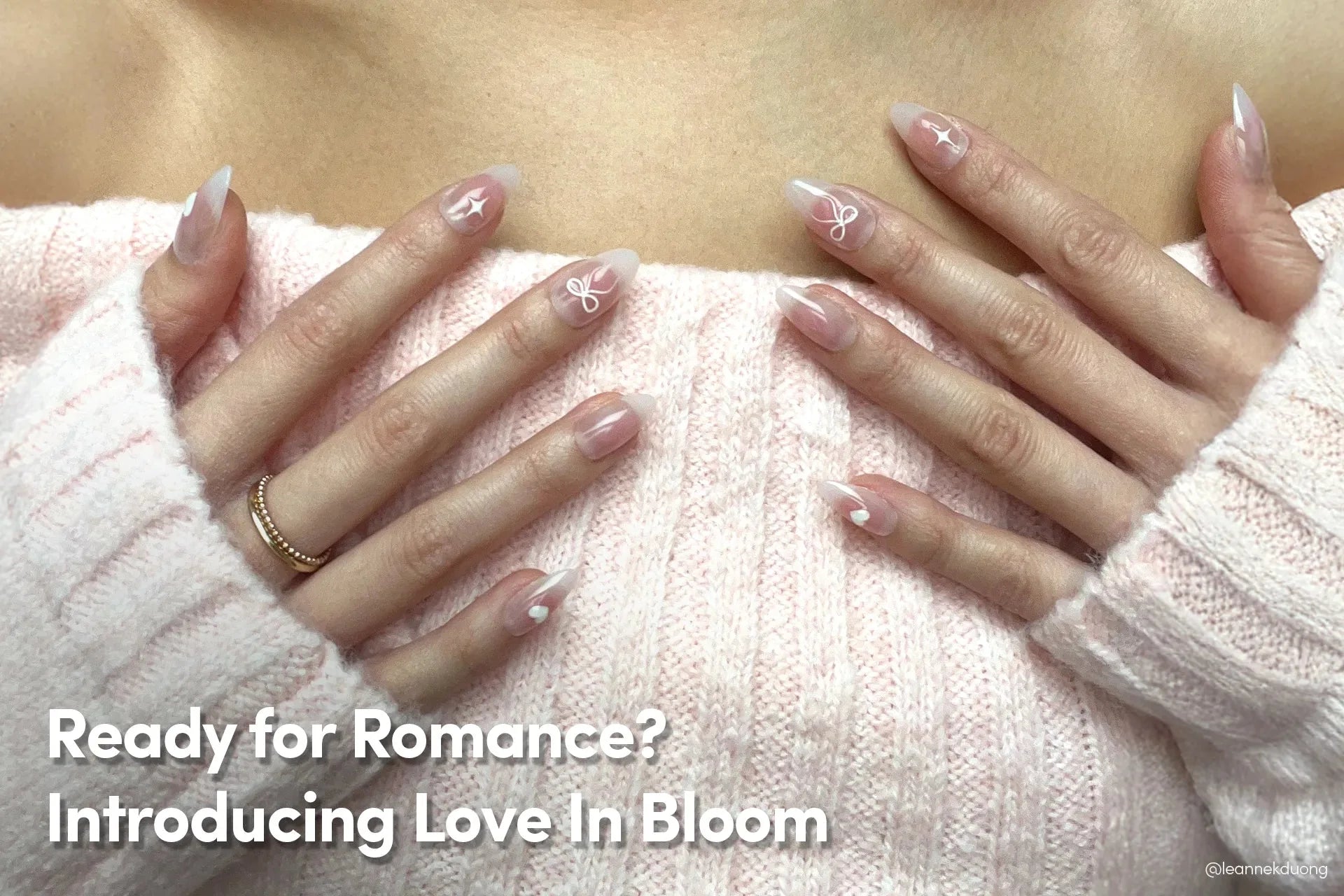 love in bloom press-on nail
