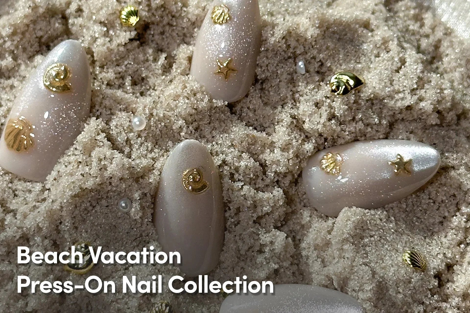 beach vacation press-on nails