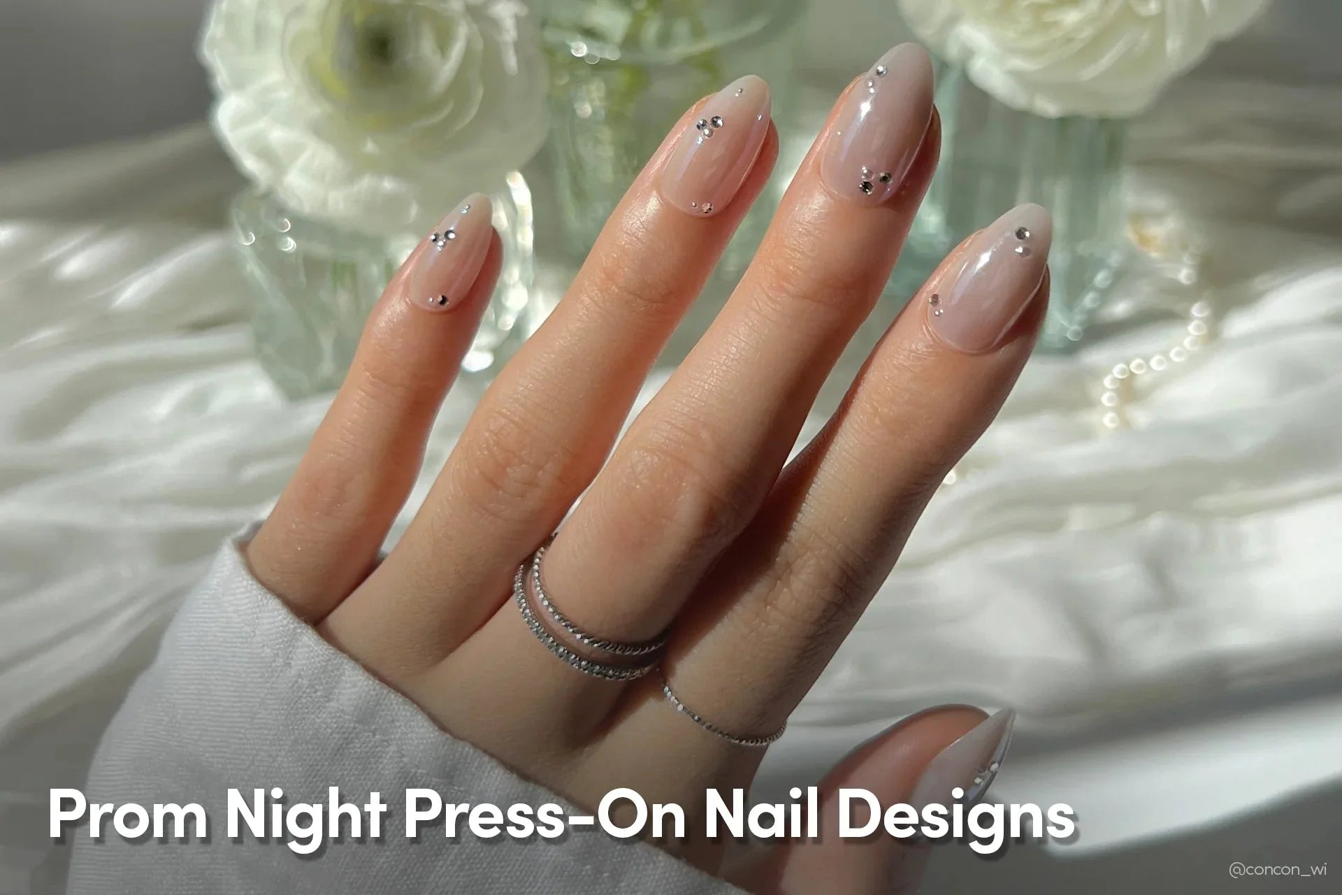 prom night press-on nail