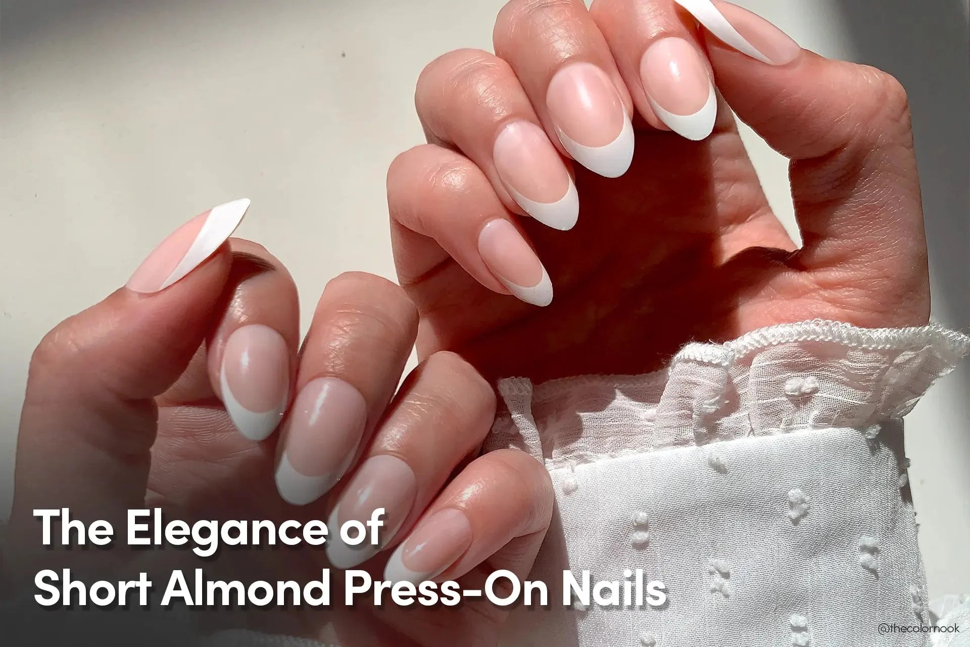 almond press-on nail elegant
