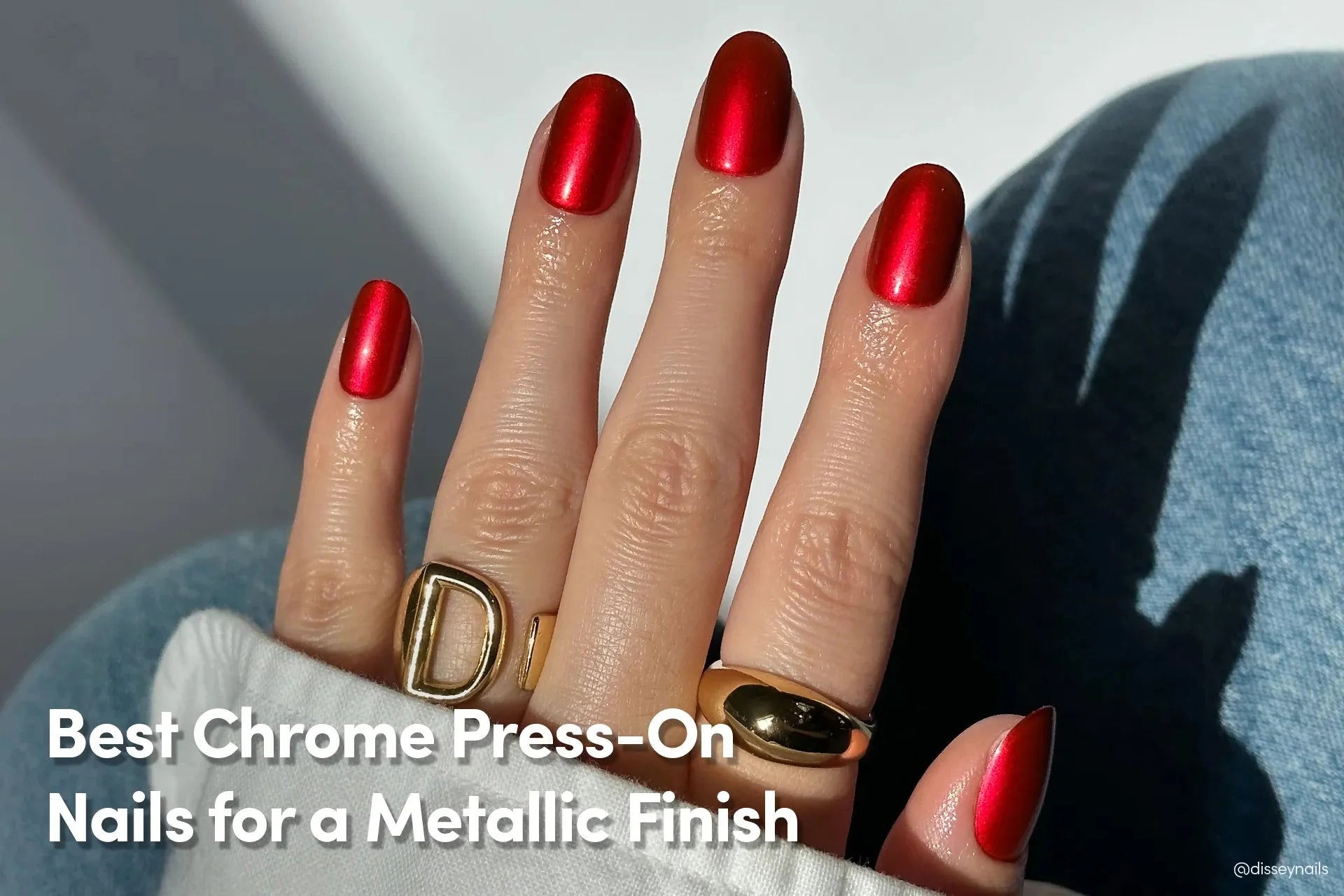 chrome press-on nail