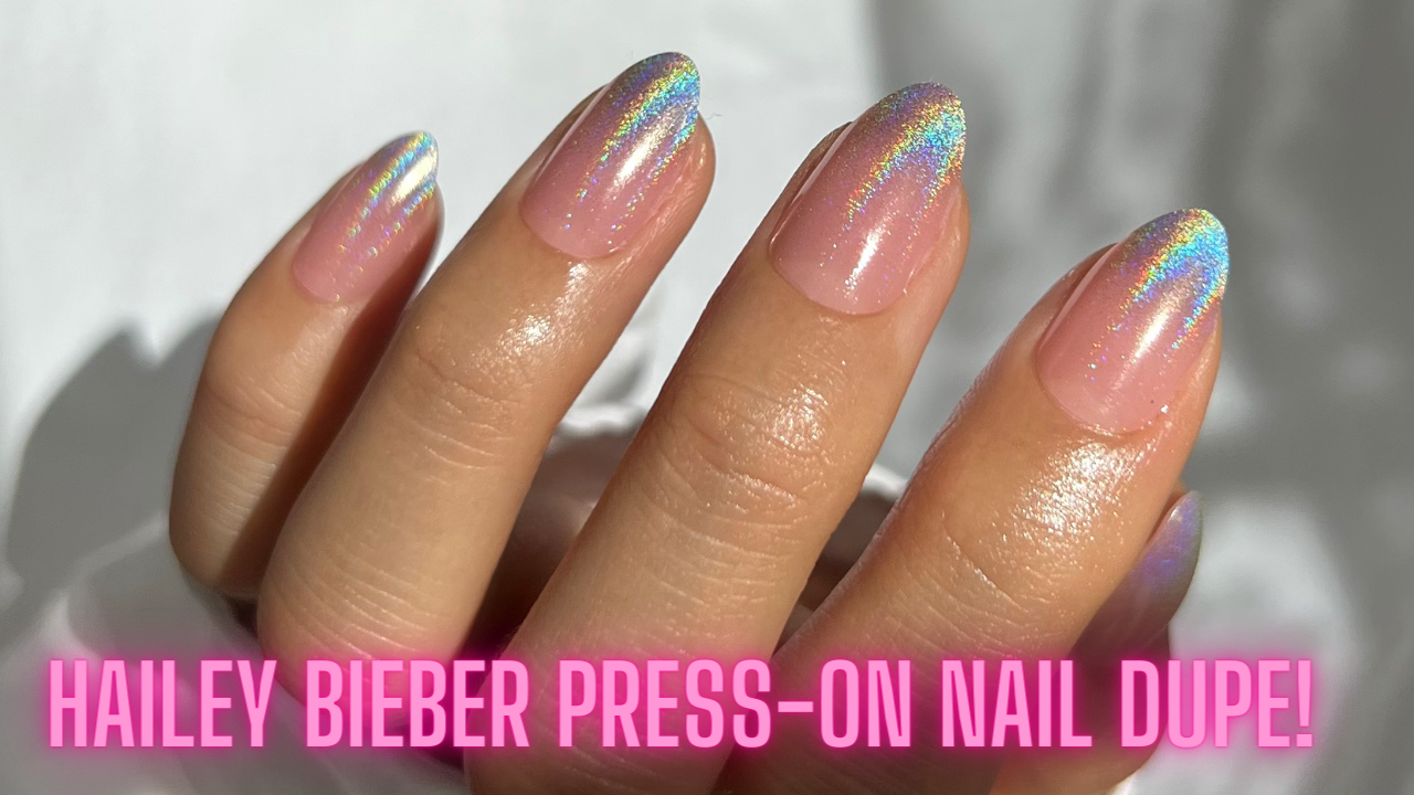 hailey bieber press-on nail
