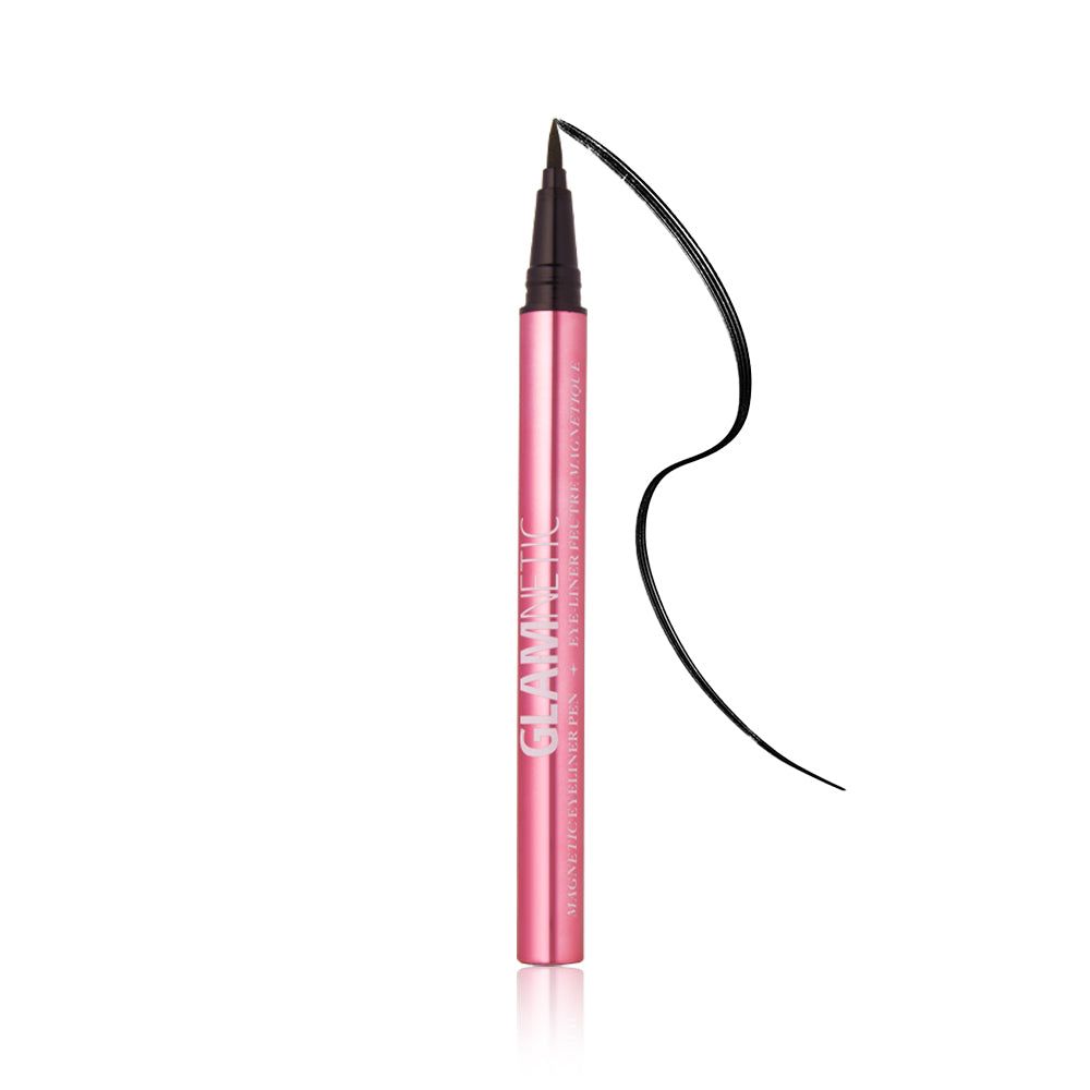 The glamnetic Magnetic Eyeliner Pen (Reward) features a fine tip for smooth, black, smudge-proof lines. Labeled glamnetic, its ideal for use with your favorite magnetic lashes. - Product image
