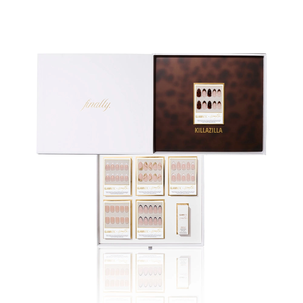 Makeup product set with &#39;KILLAZILLA&#39; branding on a white background