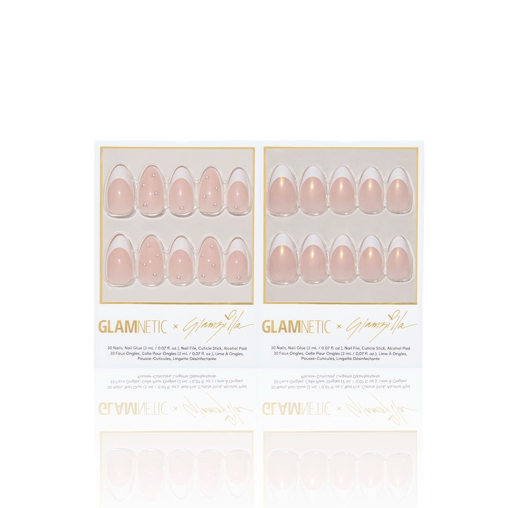 Two boxes of Glamnetic press-on nails on a white background - Product image