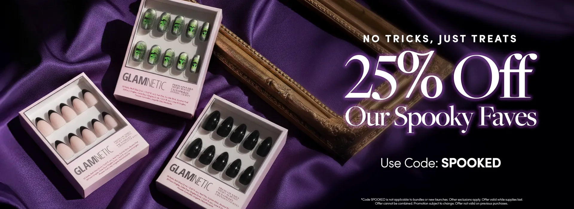 Oferta espeluznante: 25% de descuento en artículos seleccionados con el código SPOOKED.