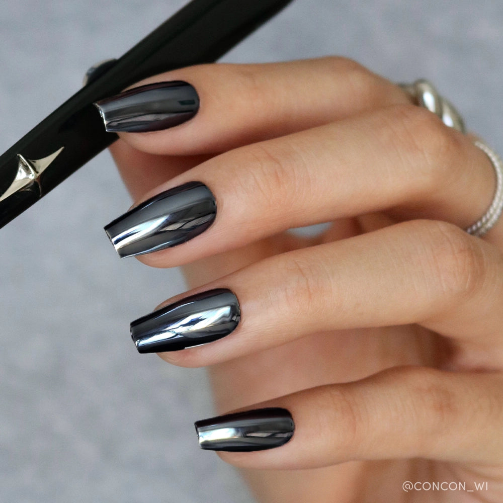Metallic chrome press-on nails - Product image