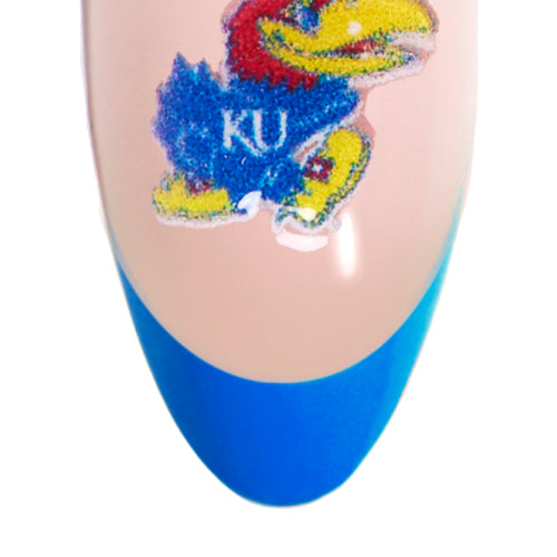 Juego de uñas postizas de los Kansas Jayhawks