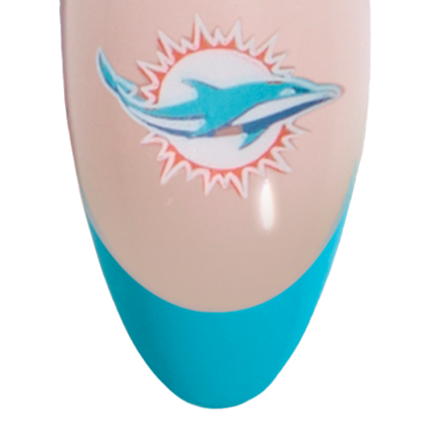Miami Dolphins Press-On Nail Set