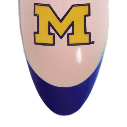 Juego de uñas postizas de los Michigan Wolverines