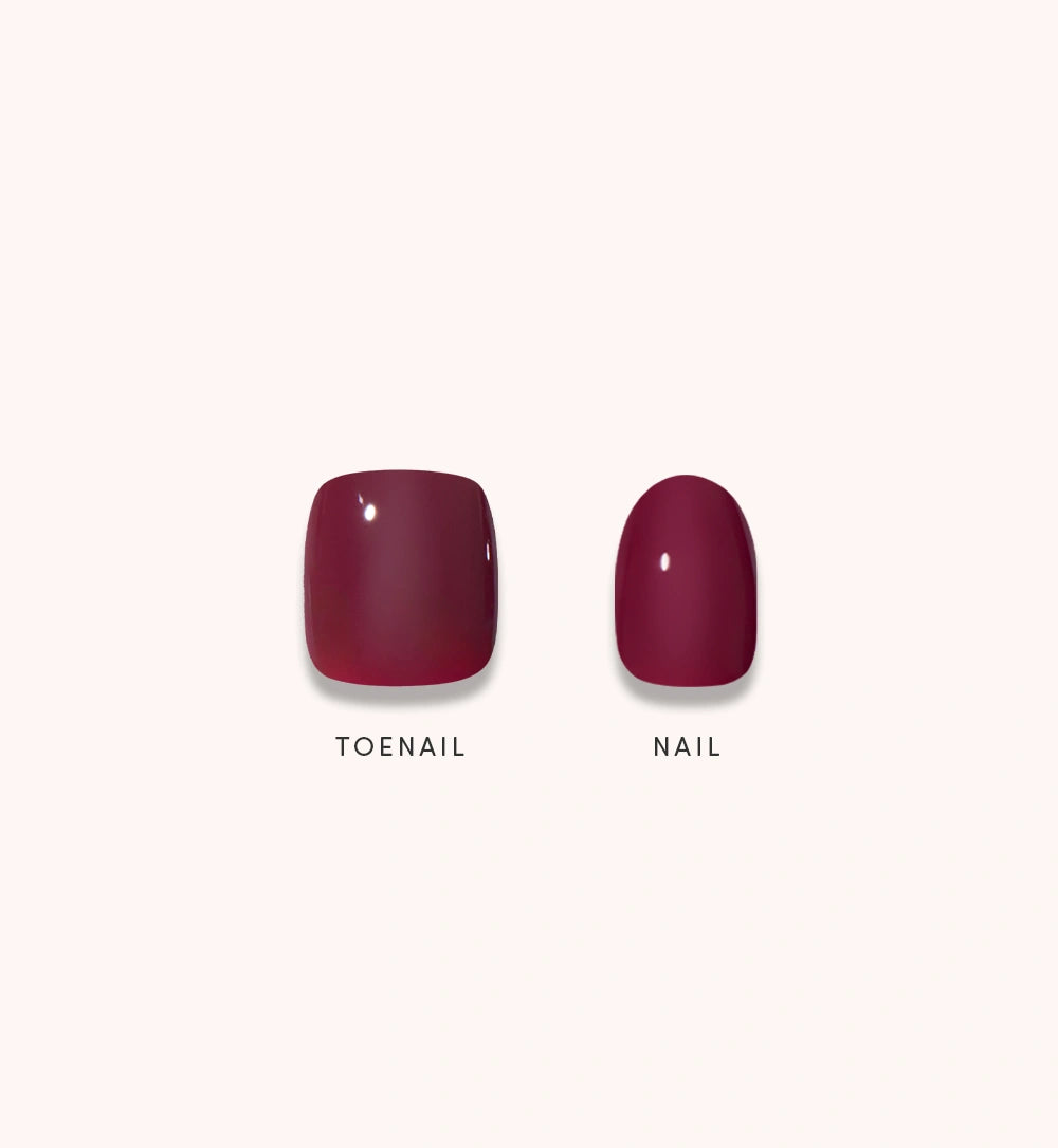 Glossy Dark Maroon Mani &amp; Pedi Bundles