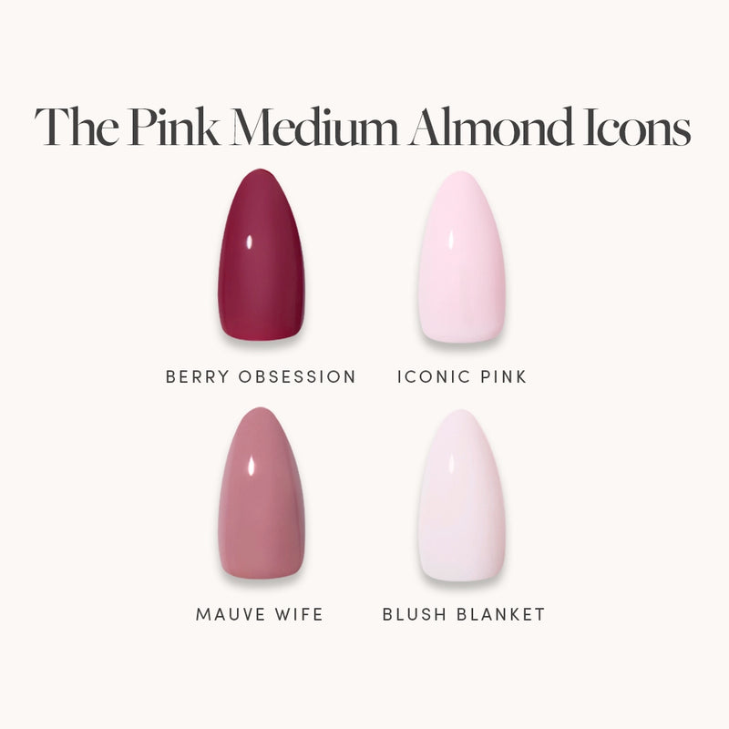The Pink Medium Almond Icons