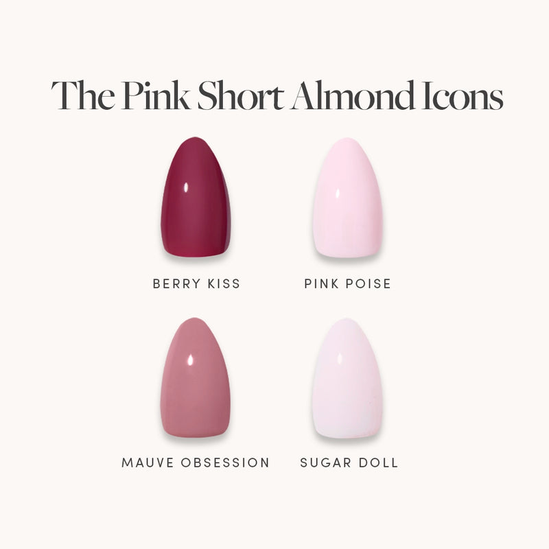 The Pink Short Almond Icons