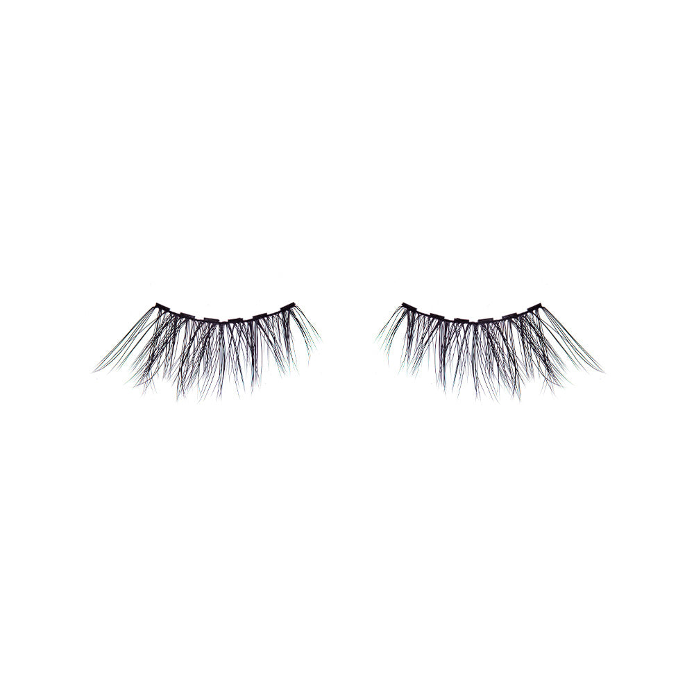 The glamnetic Princess lashes are displayed side by side on a white background, with their black, reusable fibers fanned out to resemble natural eyelashes.