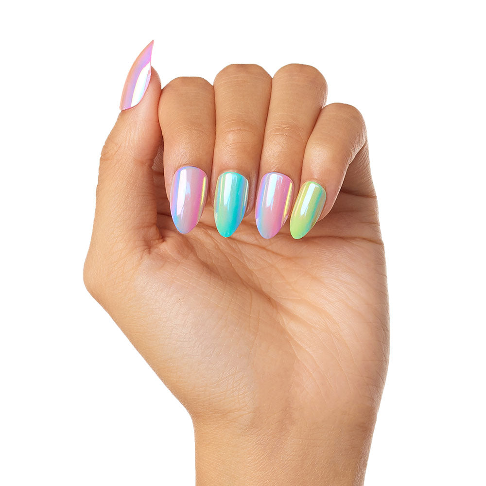 Aurora nails modeled