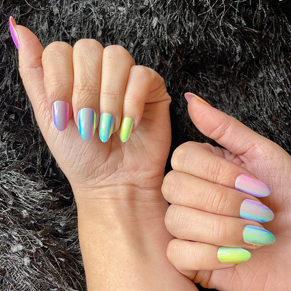 Aurora nails modeled